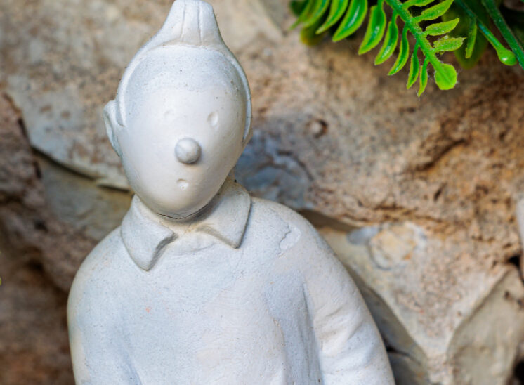 Statuette Tintin au café Brun d'Antibes • 17 mai 2024